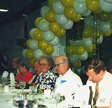 Ballons by a table