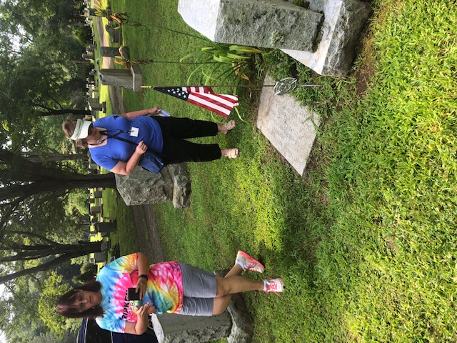 Exploring the cemetery