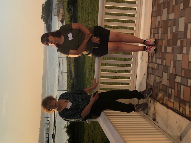 Chatting at sunset